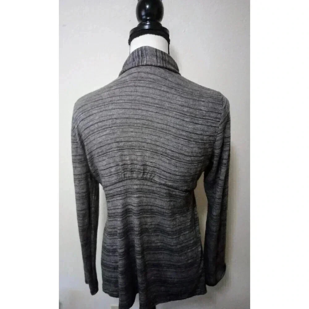 Coldwater Creek Cardigan Gray Knit Open Front Small Size 8 - Picture 2 of 5